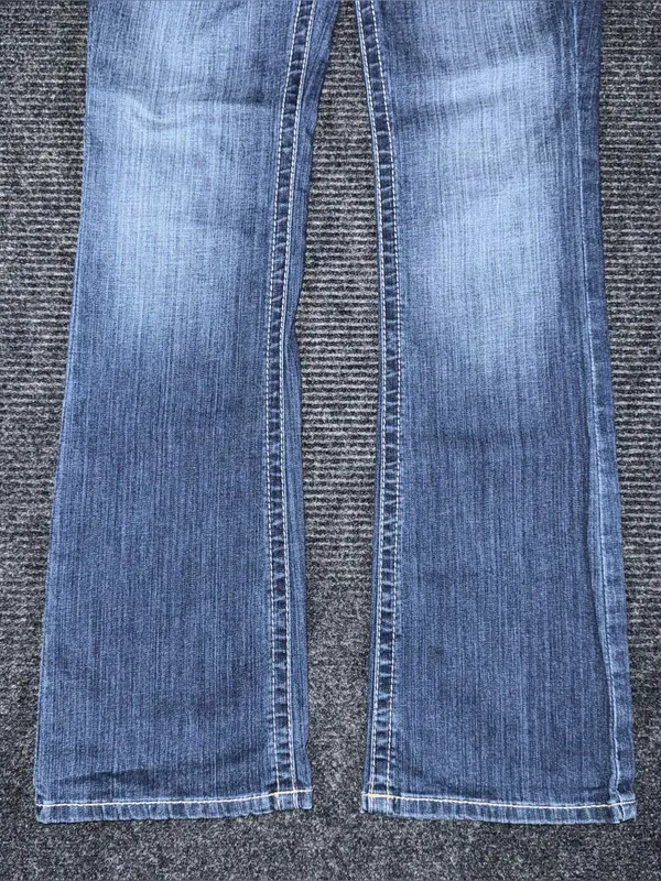 Ariat 26 x 33.5 REAL Mid Rise Stretch Original Boot Cut Blue Jeans 10011683 EUC - Image 5