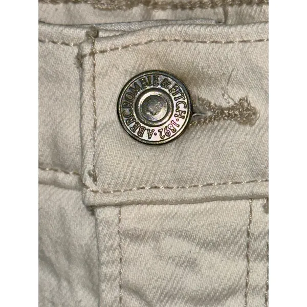 Abercrombie & Fitch 90s Straight Ultra High Rise Cream Off White Jeans Size 26 2 - Image 6