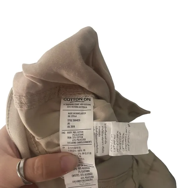 Cotton On Women's‎ Size 8 Khaki Cargo Gorpcore Joggers - Image 7
