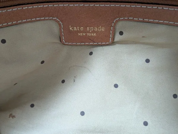 Kate Spade Gray Wool Geometric Pattern Handbag - Image 10