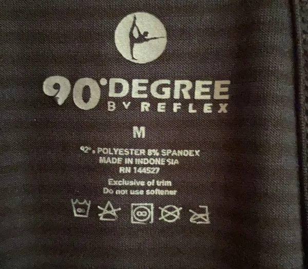 90 degree by reflux black racer back size medium z - Image 2