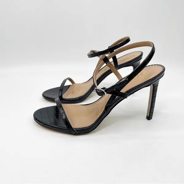 Sam Edelman NWT Dara Ankle Strap Sandals Black Strappy Heels SZ. 8.5 - Image 9