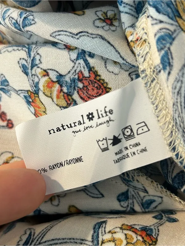 NWT Natural Life White Multicolor Floral Amy Sleevless Slip Maxi Dress Large - Image 9