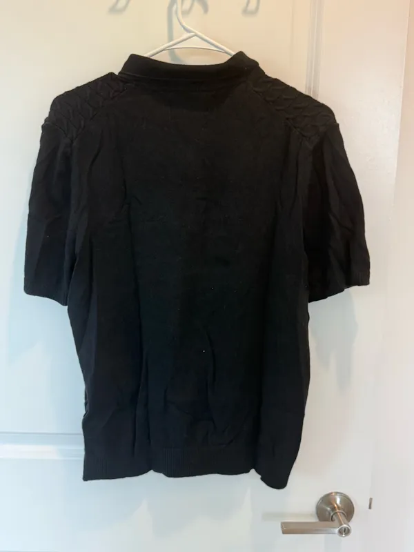 men’s collared shirt Black Size M - Image 3