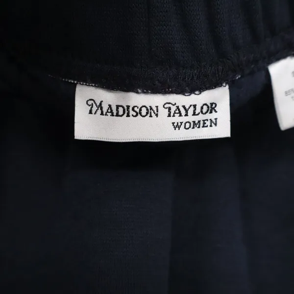Madison Taylor Sweatpants Women 1X Navy Blue Straight Leg Fleece Excellent - Image 2