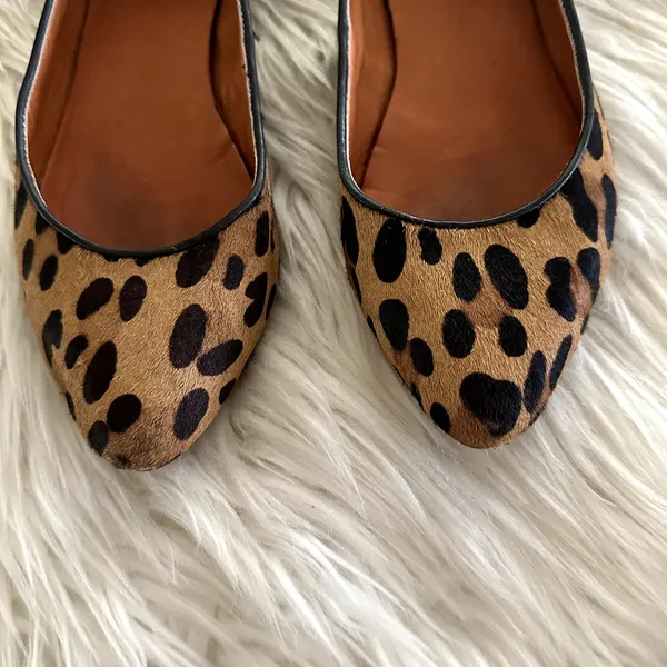 Madewell The Sidewalk Slimmer Leopard Flat Sz 7 - Image 2