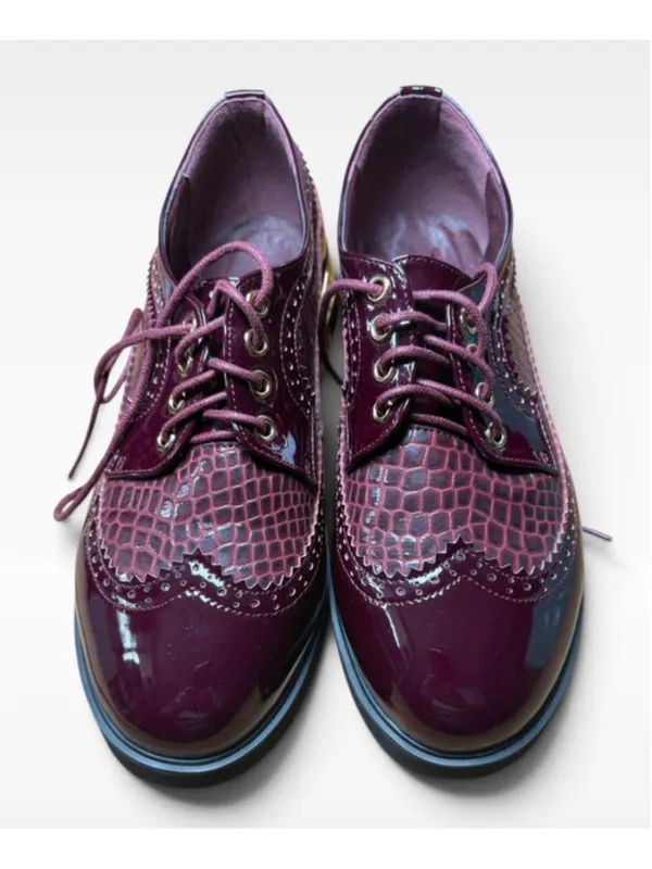 💜 Women's Midnight Velvet Oxblood Oxford Shoes Size 7 🖤 - Image 5