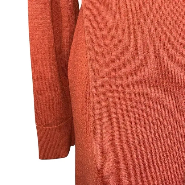 Alexandra + Oak Pumpkin Spice Orange Long Open Front Cardigan‎ Pockets Sz Medium - Image 4