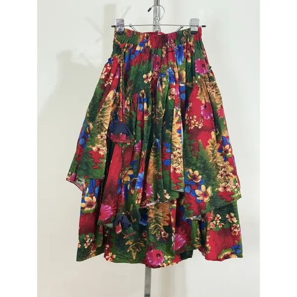 Vintage Women’s Maxi Skirt Floral Boho Layered Festival Whimsigoth Size XS NWT - Image 4