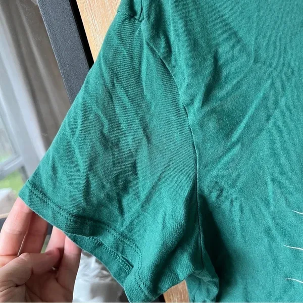 H&M western tee short sleeve tshirt cowboy boots hat green top - Image 3