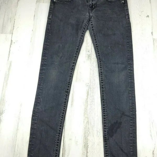 Miss Me Signature Skinny Jeans Black Size 28 Low Rise Stretch Denim - Image 2