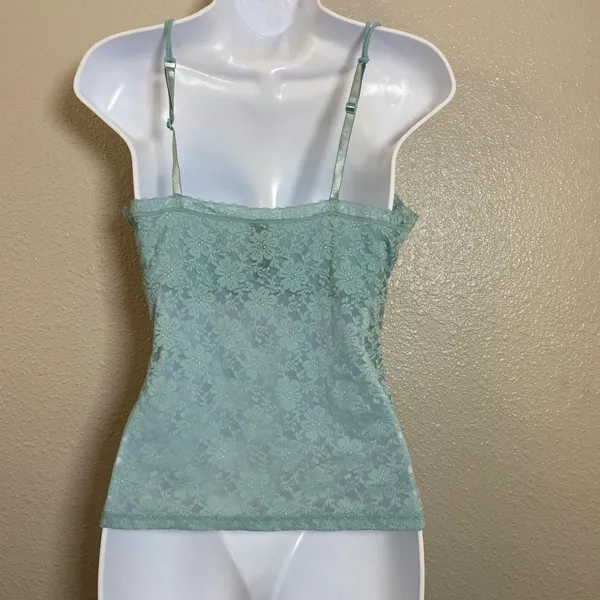 Secret Treasures Y2K Blue Camisole S/M Lace Feminine Fairy Coquette Dollette Girly Romantic 2000s - Image 2