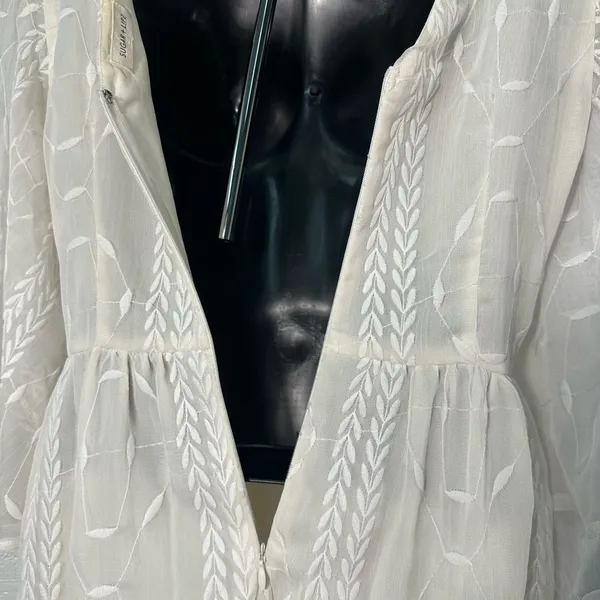 Sugar+Lips Off White Boho Lace Overlay Dress No Size EUC - Image 6