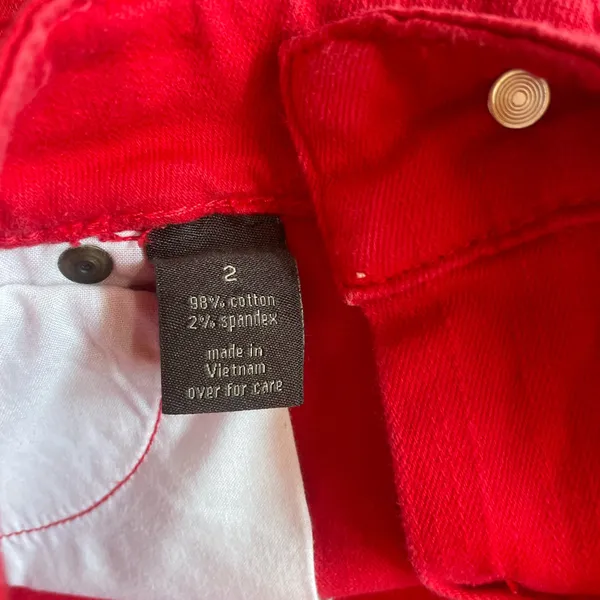 The Limited Denim Red 678 Skinny Jeans Sz 2 - Image 7