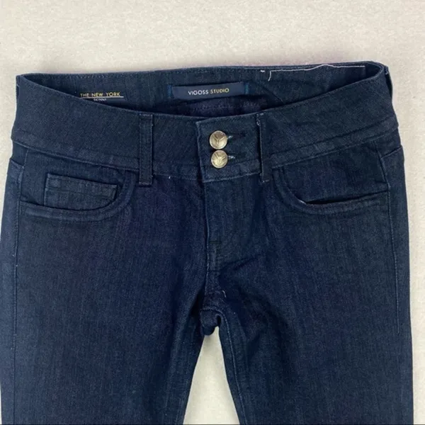 Vigoss Studio Stretch‎ Dark Wash Denim New York Skinny Jean - Image 3