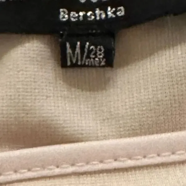 Bershka‎ Fringe Mini Skirt Tan Size 8 Boho Western Festival Faux Suede Tassel - Image 6