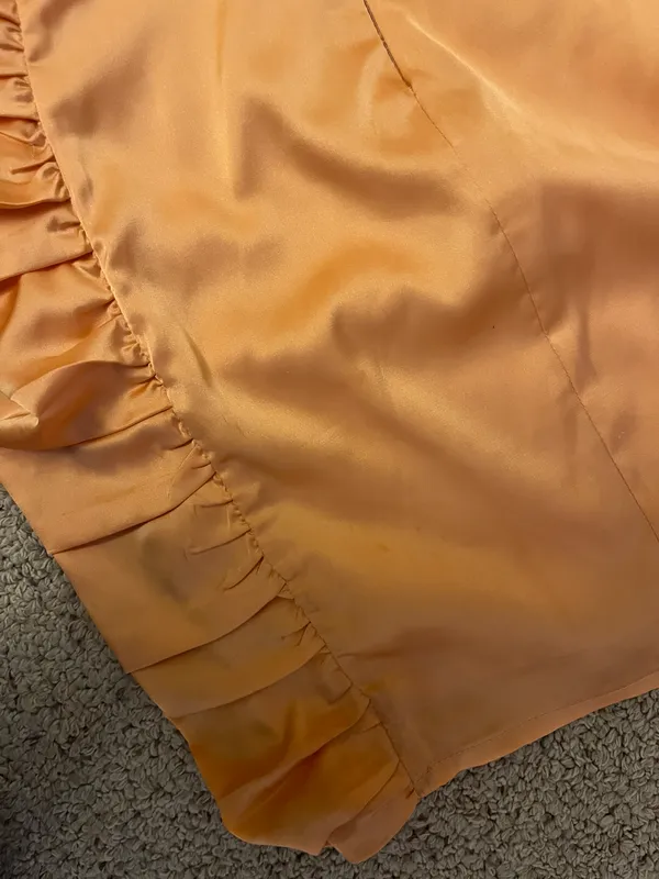 Satin Mini printed Dress Orange Size M - Image 5