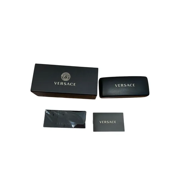 VERSACE BLACK AUTHENTIC EYEGLASSES SUNGLASSES CASE Box, cloth - Image 2