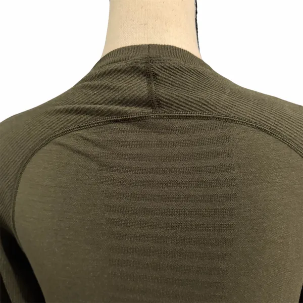 Lululemon Women's Olive Green Wool Blend Seamless Longsleeve Top Sz L Athleisure - Image 3
