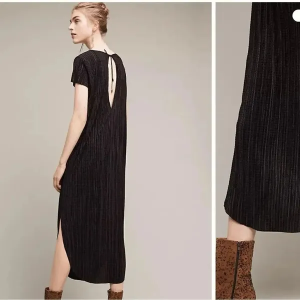 Sabina Musayev Anthropologie Textured Renaissance Midi Dress - Image 4