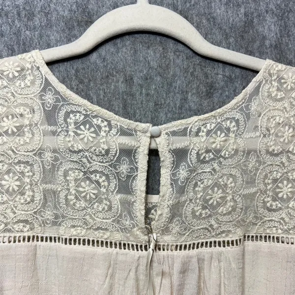 Perch by Blu‎ Pepper Lace Sleeveless Dress Belt Lined 1XL Boho Cottagecore - Image 9