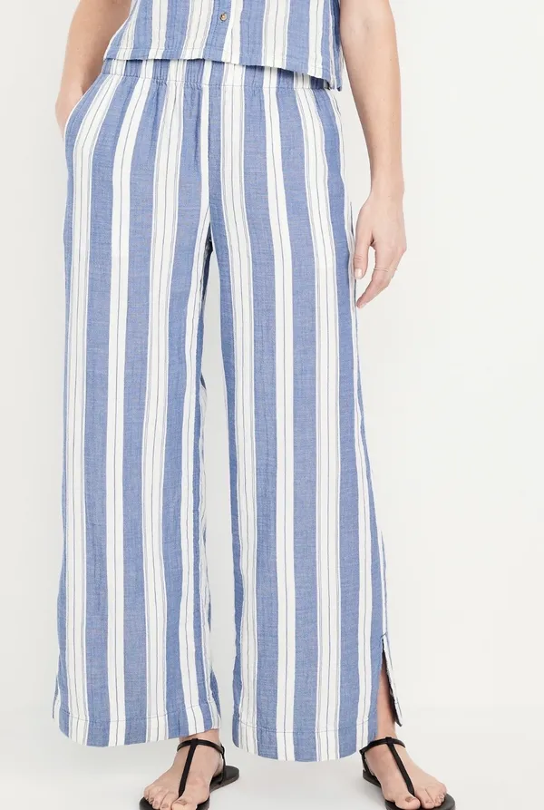 Old Navy Striped Linen Pants - Image 2