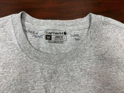 Carhartt Light Heather Grey Mens Loose Fit Short Sleeve Shirt Size 2XL - Image 2