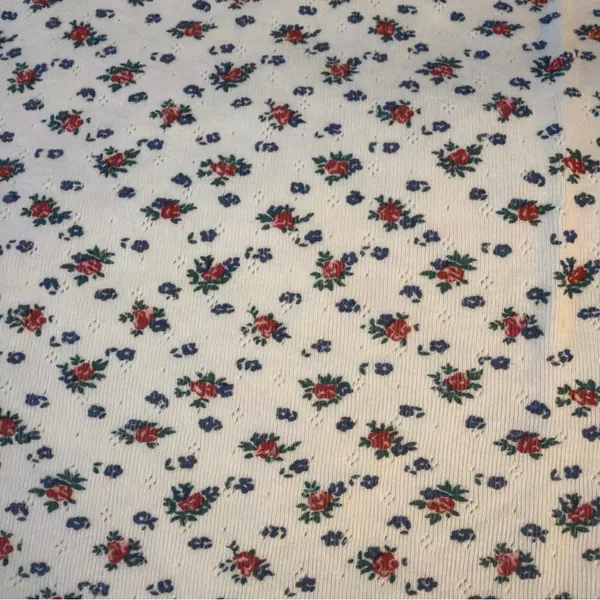 Brandy Melville White Floral Tank Top - Image 2