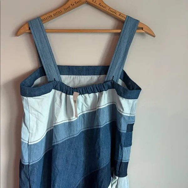 NEW Anthropologie Pilcro Seamed Smocked Midi Dress Small - Image 7