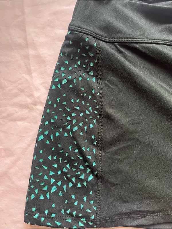 Fila Black Skort with Teal Triangle Accents - Image 2