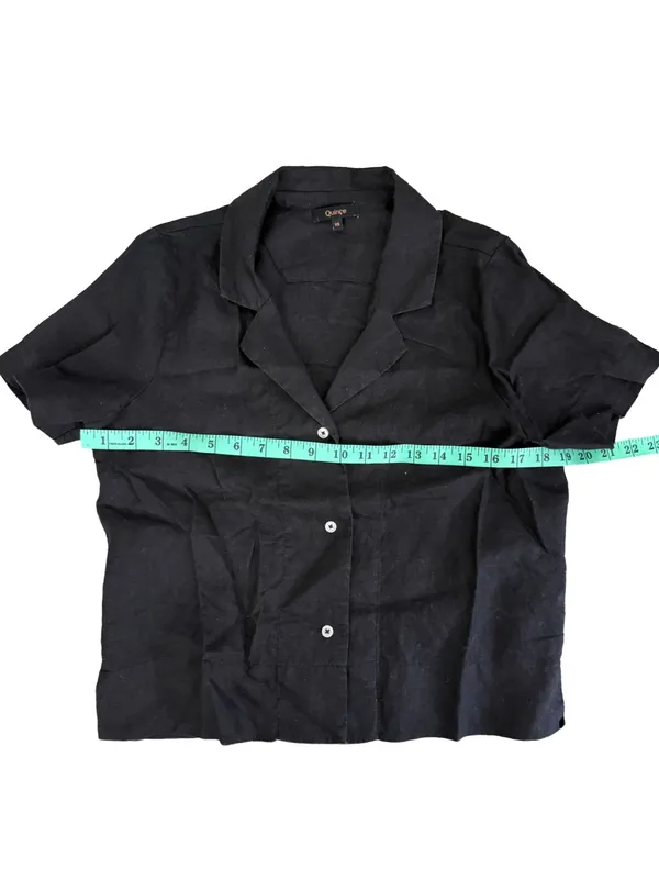 Quince 100% European Linen Short Sleeve Shirt Womens XS - Image 4
