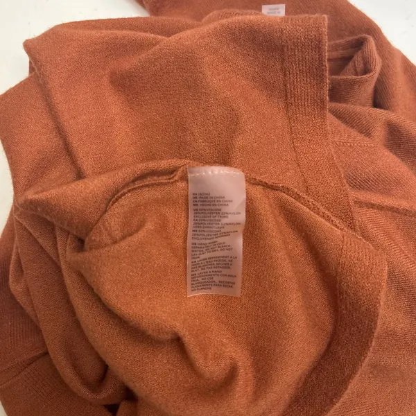 Sioni Embellished Rust Sweater XL Orange Studded Leaf Boho Autumn Western Boxy - Image 8