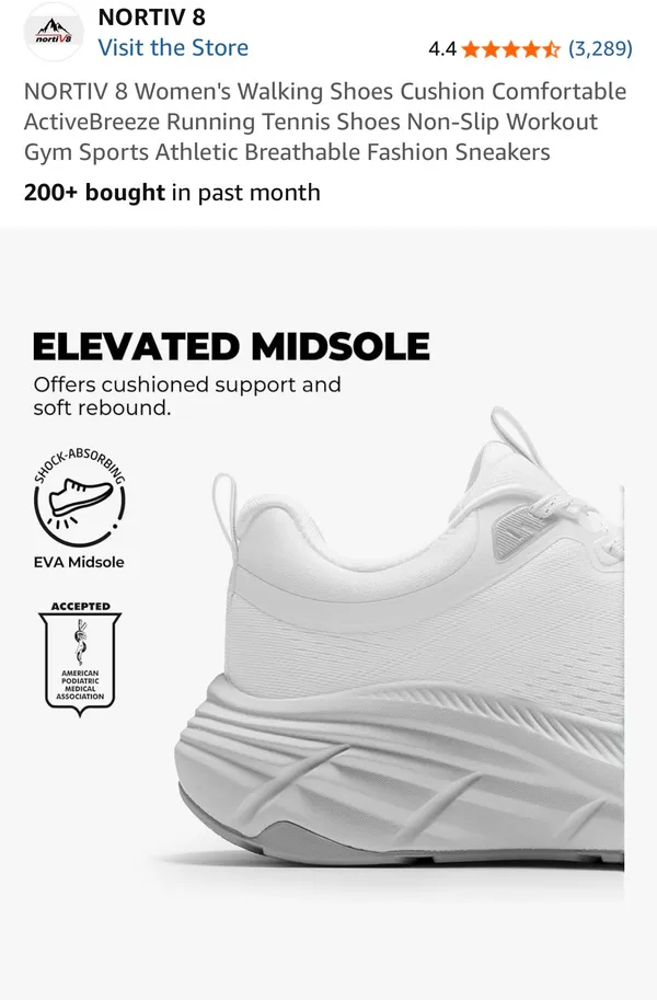 Nortiv8 Women’s White Tennis Shoes - Image 5