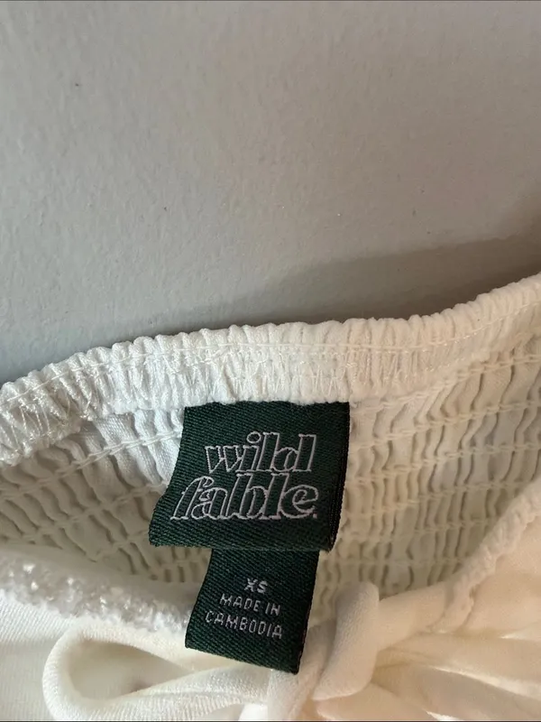 Wild Fabric Crop Top White XS - Image 3