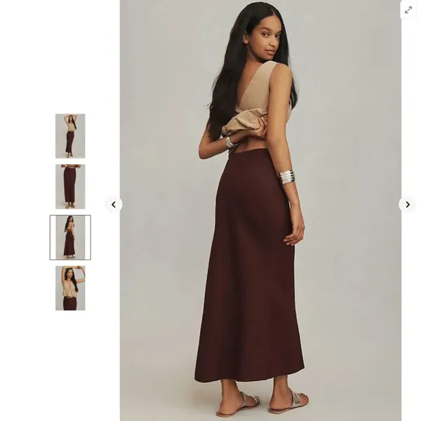 Anthropologie The Tilda Maxi Slip Skirt: Linen Edition - Image 4