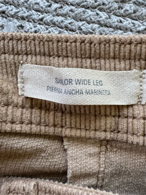 Universal Thread Sailor Wide Leg Corduroy Pants in Tan Size 4 - Image 5