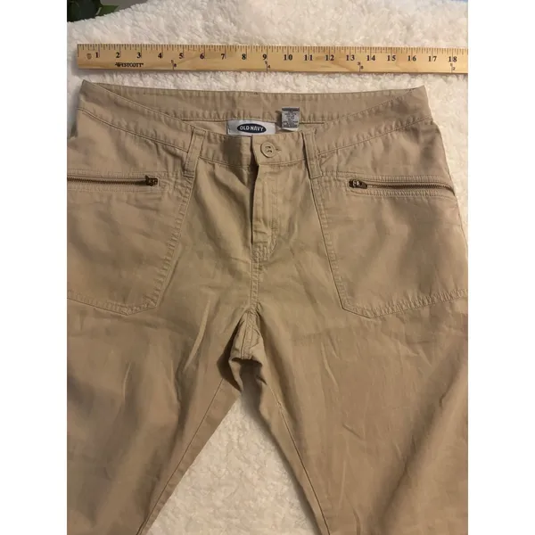 Vintage Old Navy Womens Khaki Ripstop Cargo Pants Tan Straight Leg Size 12 - Image 3
