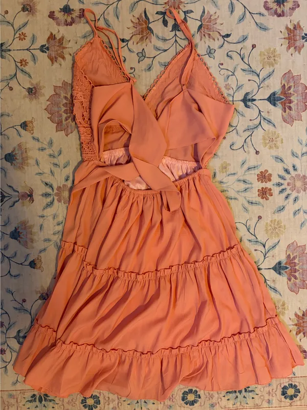 Thrifted Dress Orange - Image 2