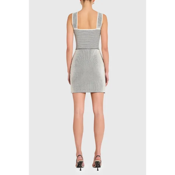 Amanda Uprichard Corenne Mini Dress Black White XS NWT - Image 9