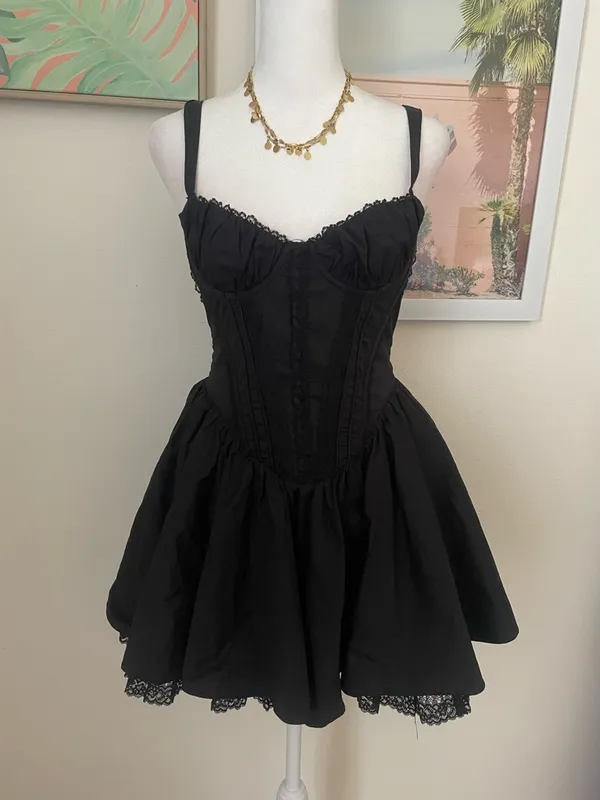 Babyboo Josie Corset Mini Dress in Black Size XS - Image 4