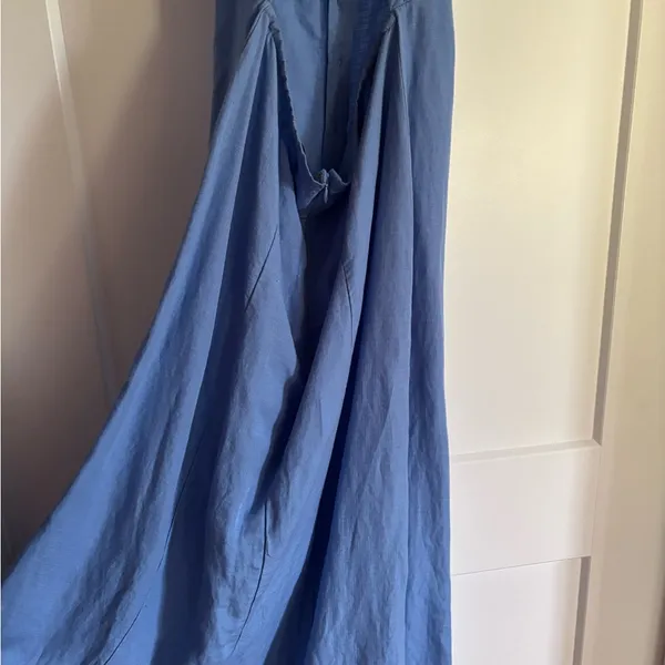 Denim Midi Dress Blue Size M - Image 3