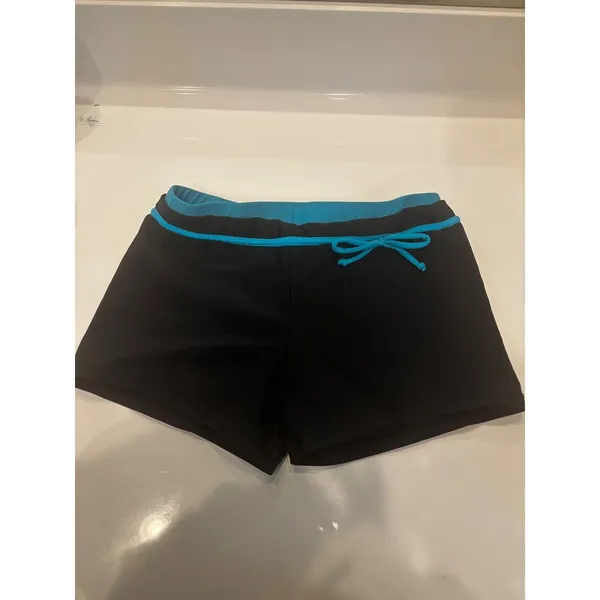 Women Black Turquoise Blue Boy Short Swim Bottoms Plus Size‎ xs - Image 3