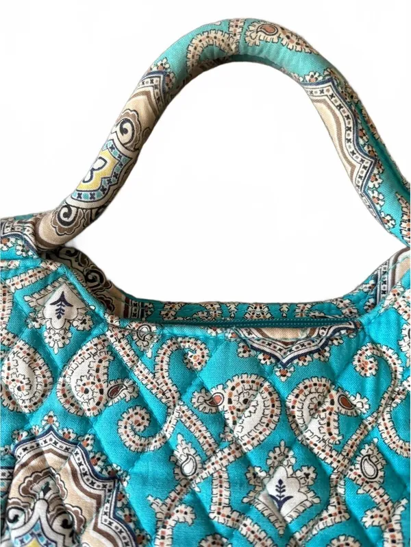 Vera Bradley Gabby Satchel Totally Turquoise Gracious Purse Cottage Coquette - Image 3