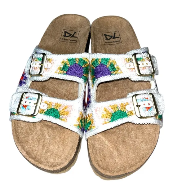 Dirty Laundry Granny Square Slide Sandals Size 8 - Image 5