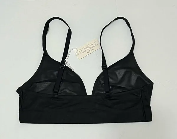 Aerie SMOOTHEZ Mesh Bralette True Black Unlined Wireless Size S New - Image 4