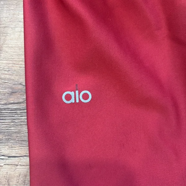 Alo Yoga High Waist Airlift Leggings Red Small 28" Inseam Activewear Yoga FLAWED - Image 7