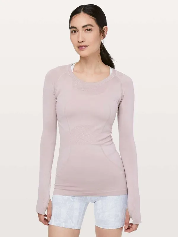 Lululemon Swiftly Tech Long Sleeve Tee Blush Pink Size 8 - Image 4