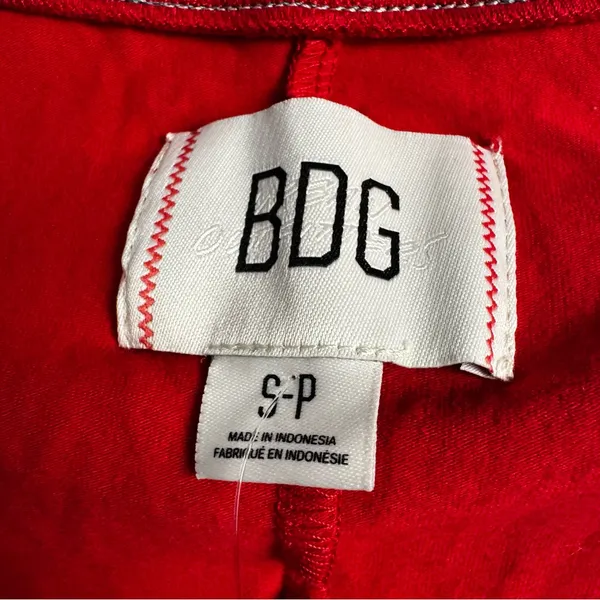 BDG Urban Outfitters New Red Annabelle Tee‎ Mini Dress Contrast Stitch Small - Image 4