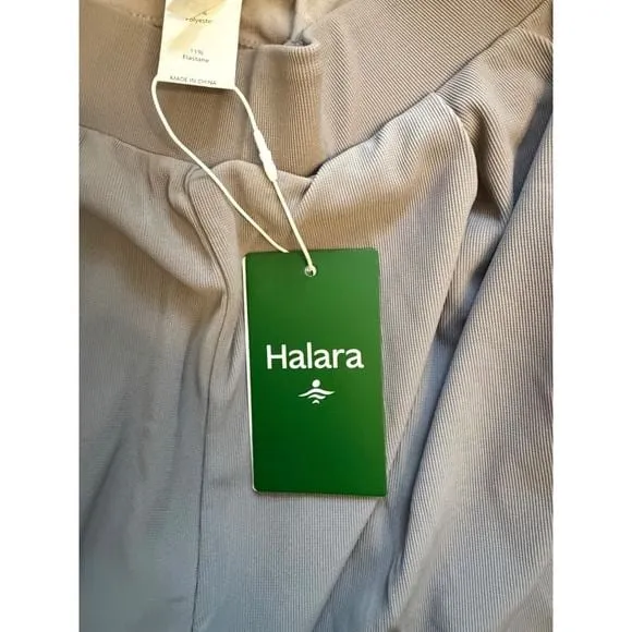 Halara Women Light Grey Wide Leg‎ Palazzo Pants Elastic Waist Pockets Size XS - Image 8