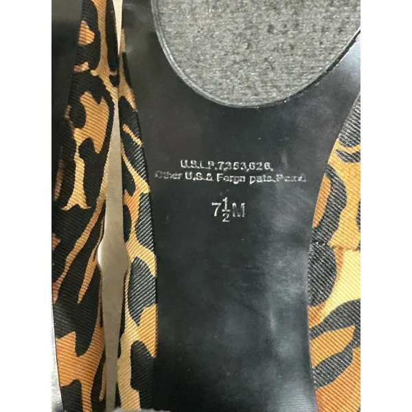 Womans Nine West Bonfire Open Toe Leopard Print Platform Pumps 7.5 M - Image 9